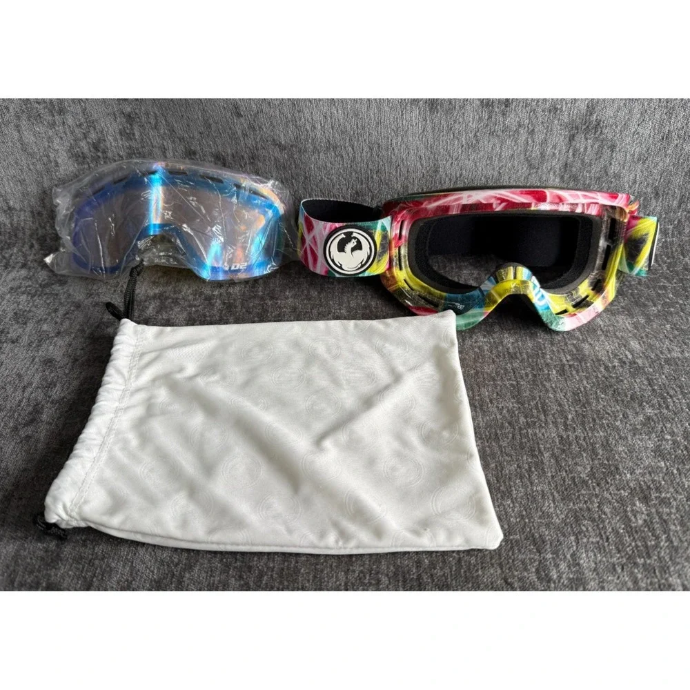 Dragon Alliance D2 Snow Goggles Tie Dye Frame With Extra Bonus Lens & Bag